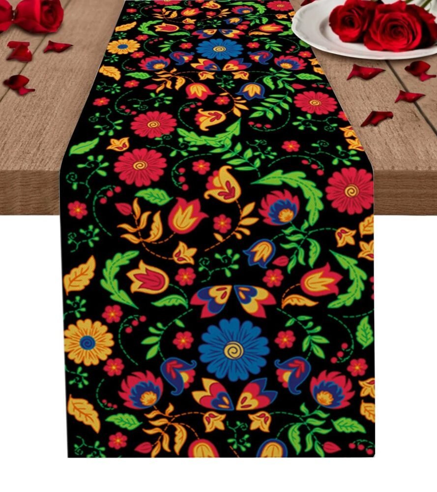 Day of The Dead Mexican Festival Table Runner